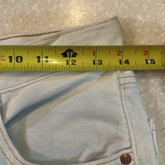 Levi 501 Cropped High Waisted Cutout Jean 28” - Picture 5 of 12